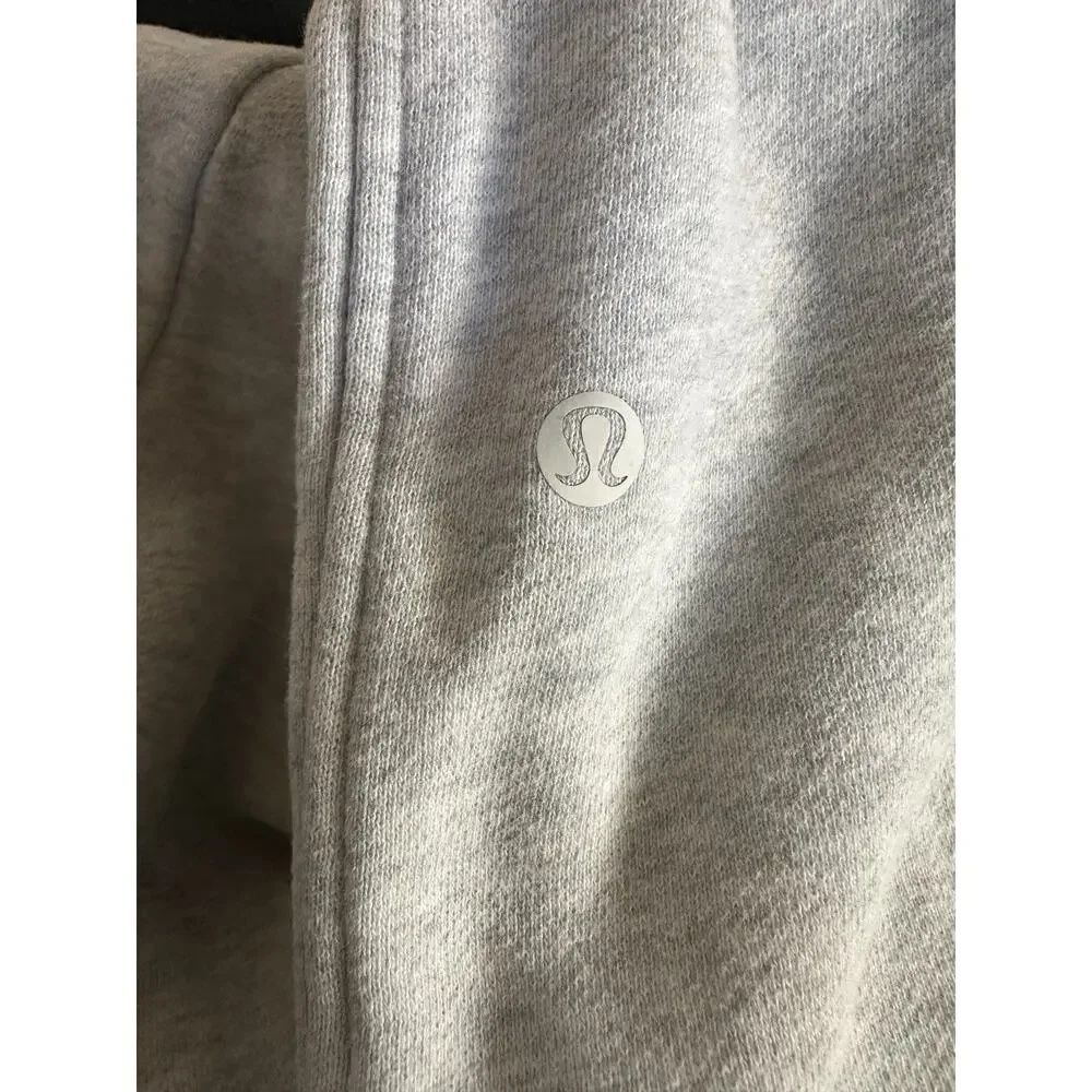 Lululemon Scuba Mid-Rise Wide-Leg Pant Full Length Heathered Light Gray Size 14 - Picture 12 of 14